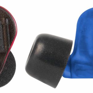 Soft Shot Pro Flex 360 Black PB Earplugs Red and Blue