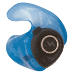 A blue ear sleeve for Minuendo Entry-Level Lossless Earplugs (Basic).