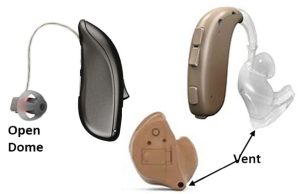 different kinds of hearing aids