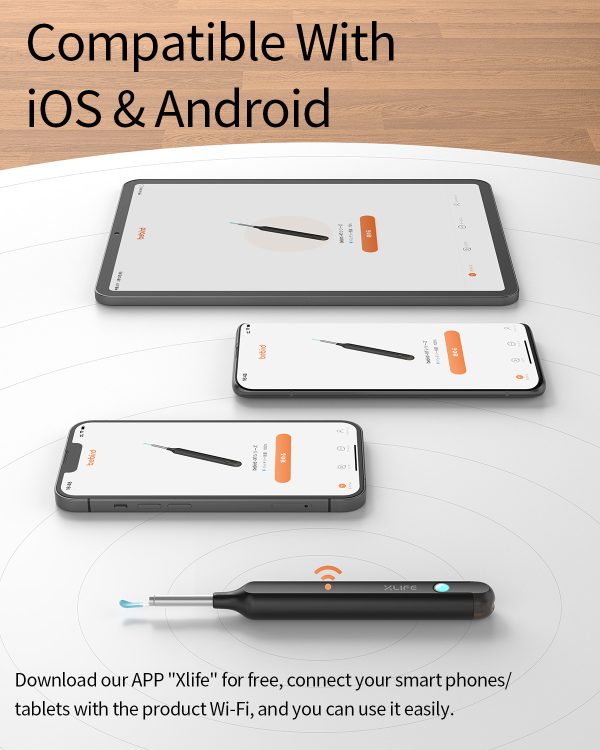 Download our app "Xlife" for free, connect your smartphone/tablets to the EAR/BeBird X1 otoscope for easy use.