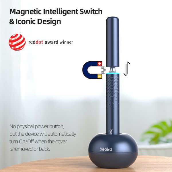 Magnetic intelligent on/off switch for the EAR/BeBird M9-S Pro otoscope.